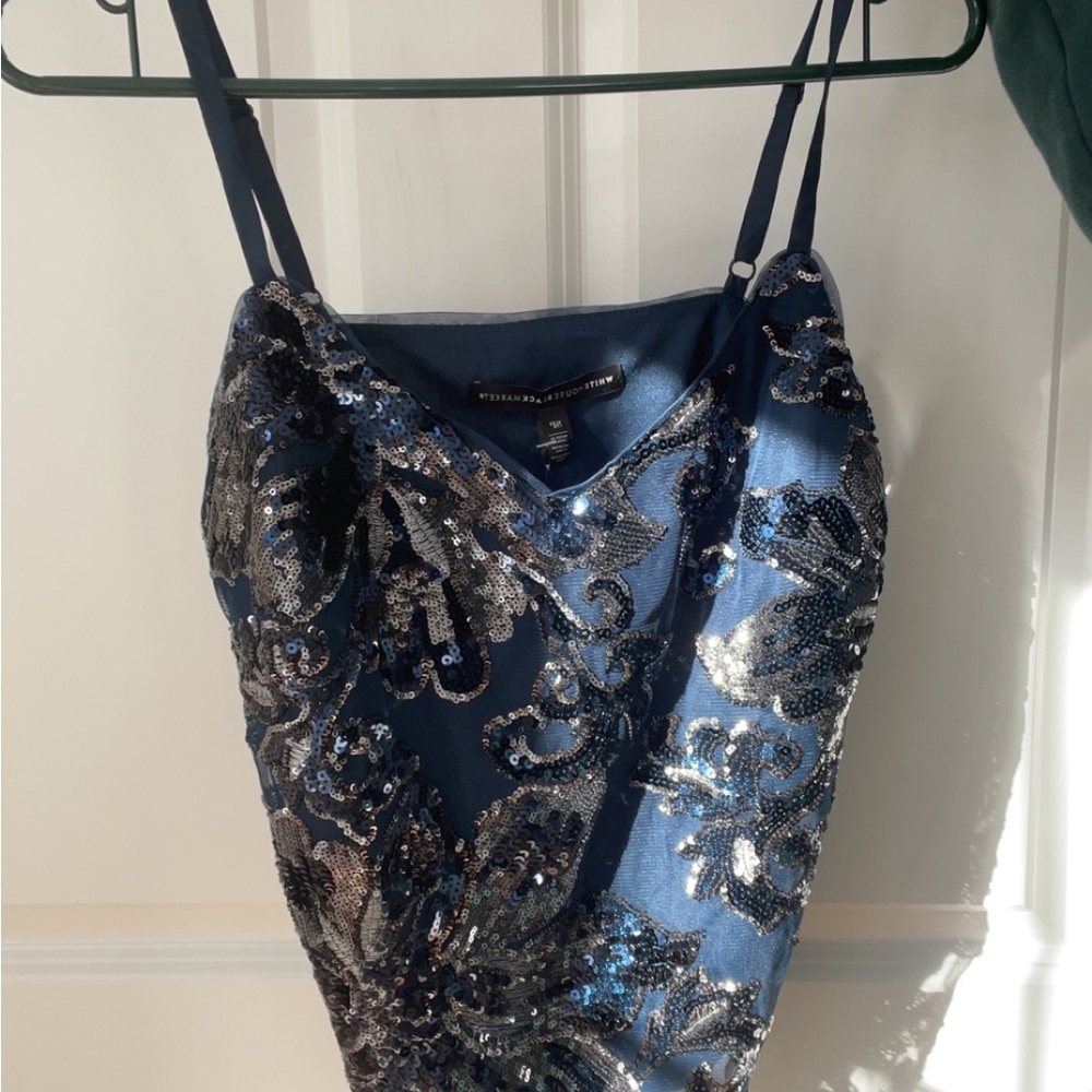 Blue Sequin Embellished Dress